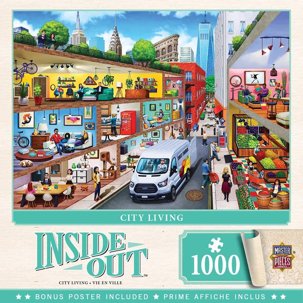 Inside Out City Living 1000 Piece Jigsaw Puzzle