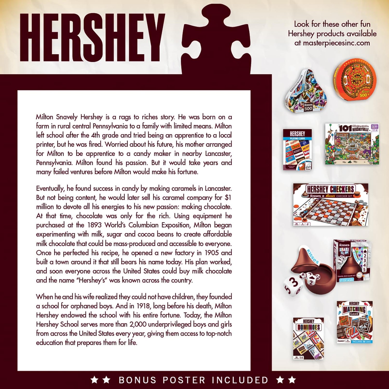 Hershey's Chocolate Factory 1000 Piece Jigsaw Puzzle | Free Shipping