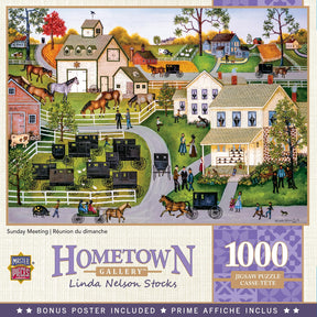 Hometown Gallery Sunday Meeting 1000 Piece Jigsaw Puzzle