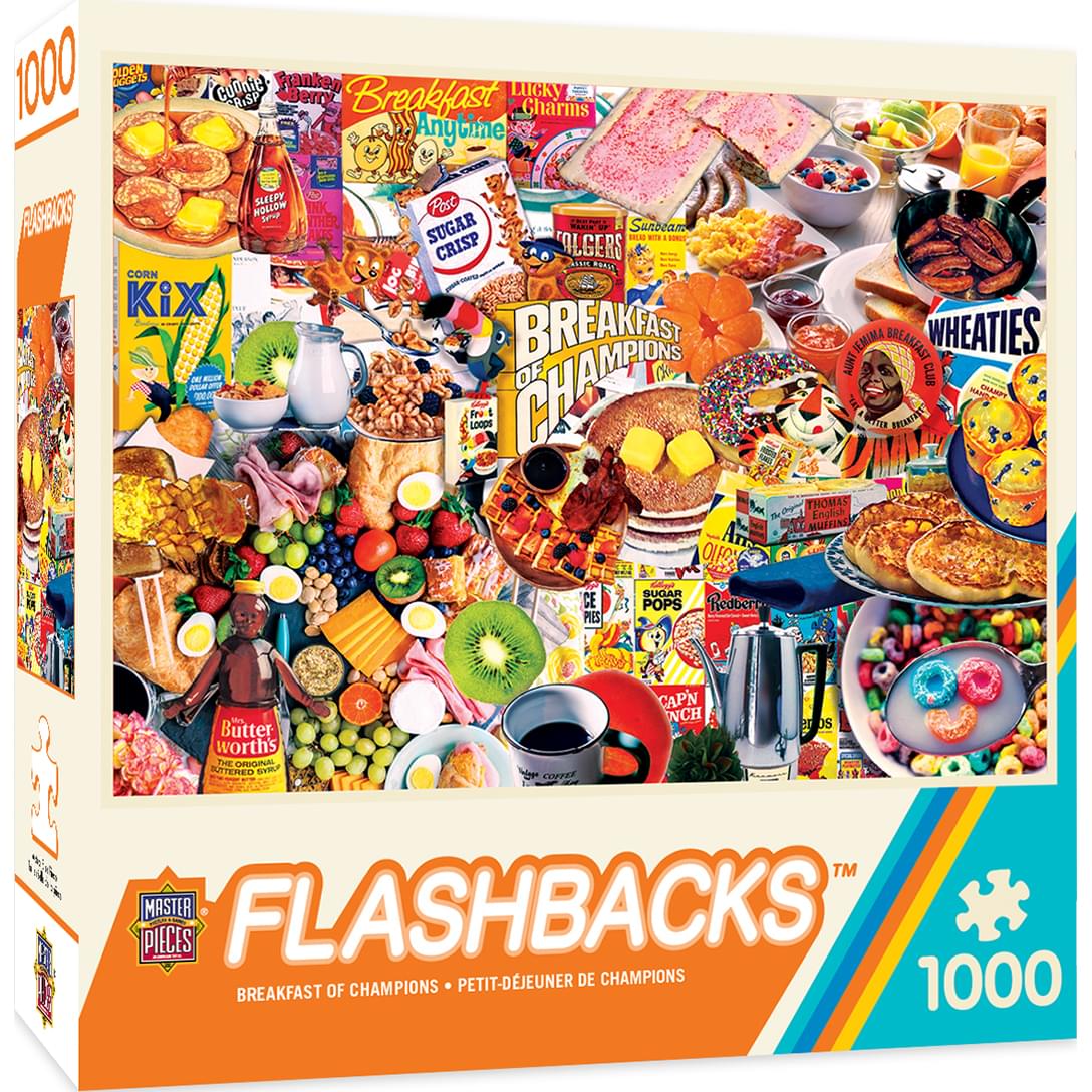 Flashbacks Breakfast of Champions 1000 Piece Jigsaw Puzzle