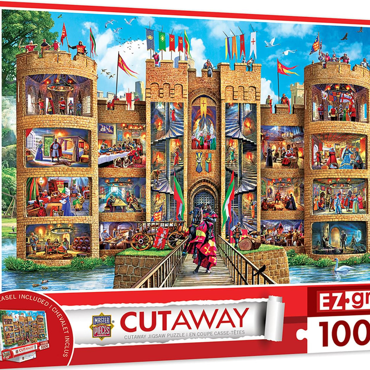Cut-Aways Castle 1000 Pc Large EZ Grip Jigsaw Puzzle