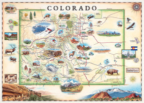 Xplorer Maps Colorado 1000 Piece Jigsaw Puzzle