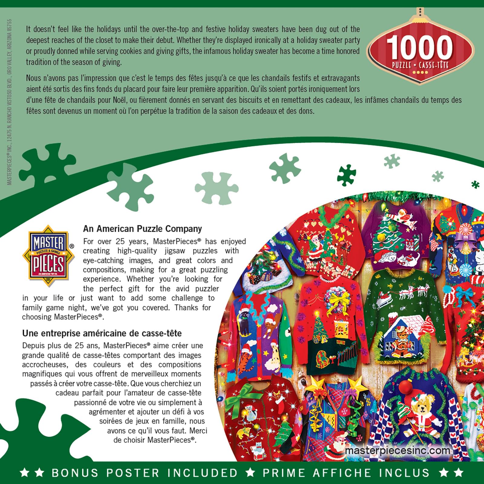 Holiday Sweaters 1000 Piece Jigsaw Puzzle