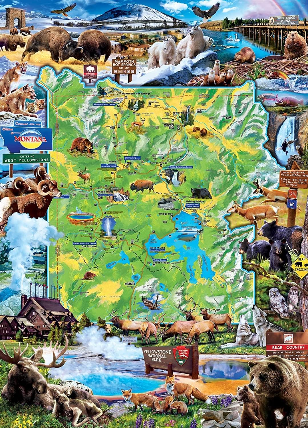 Yellowstone National Park 1000 Piece Jigsaw Puzzle