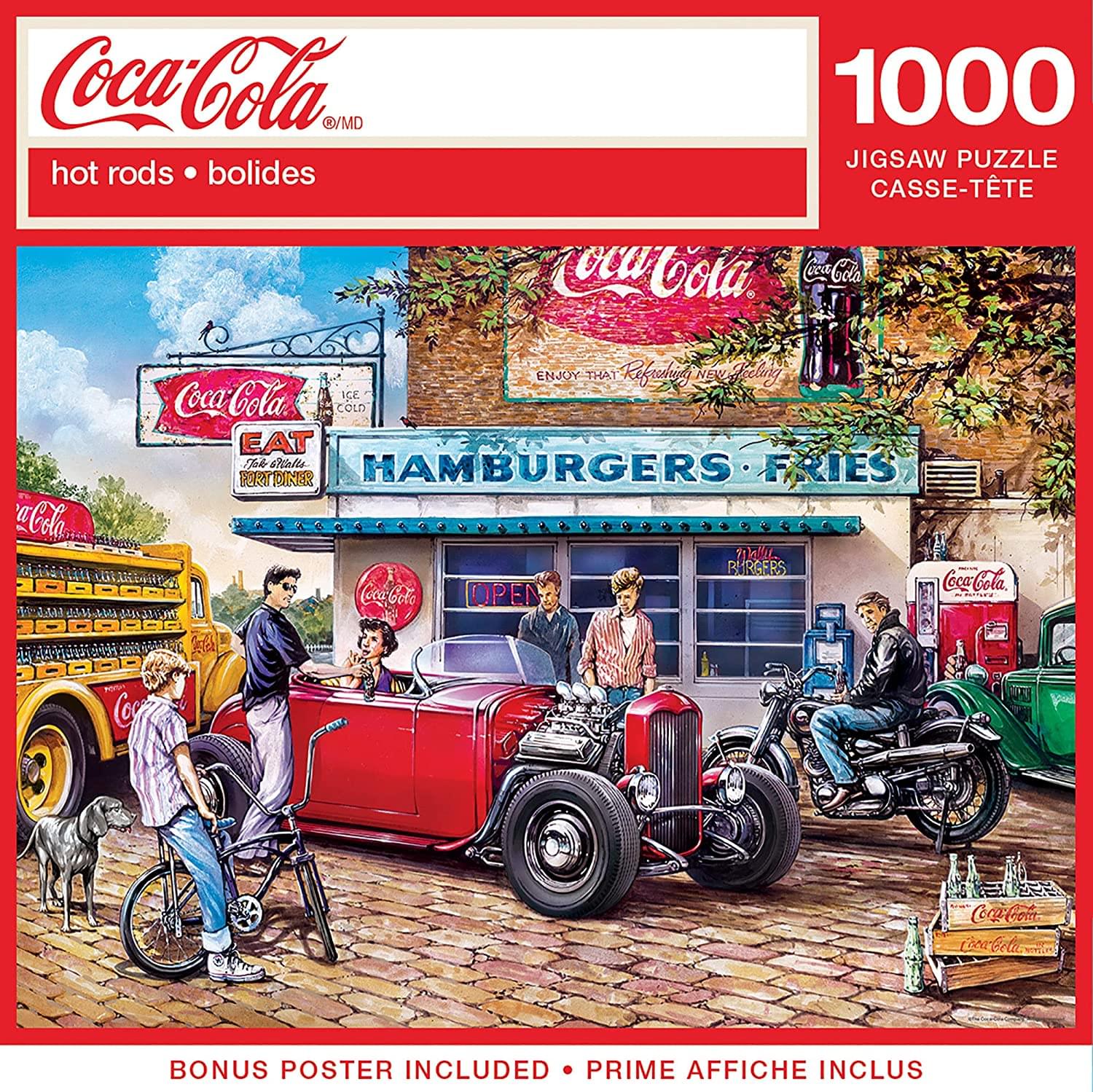 Coca-Cola Hot Rods 1000 Piece Jigsaw Puzzle