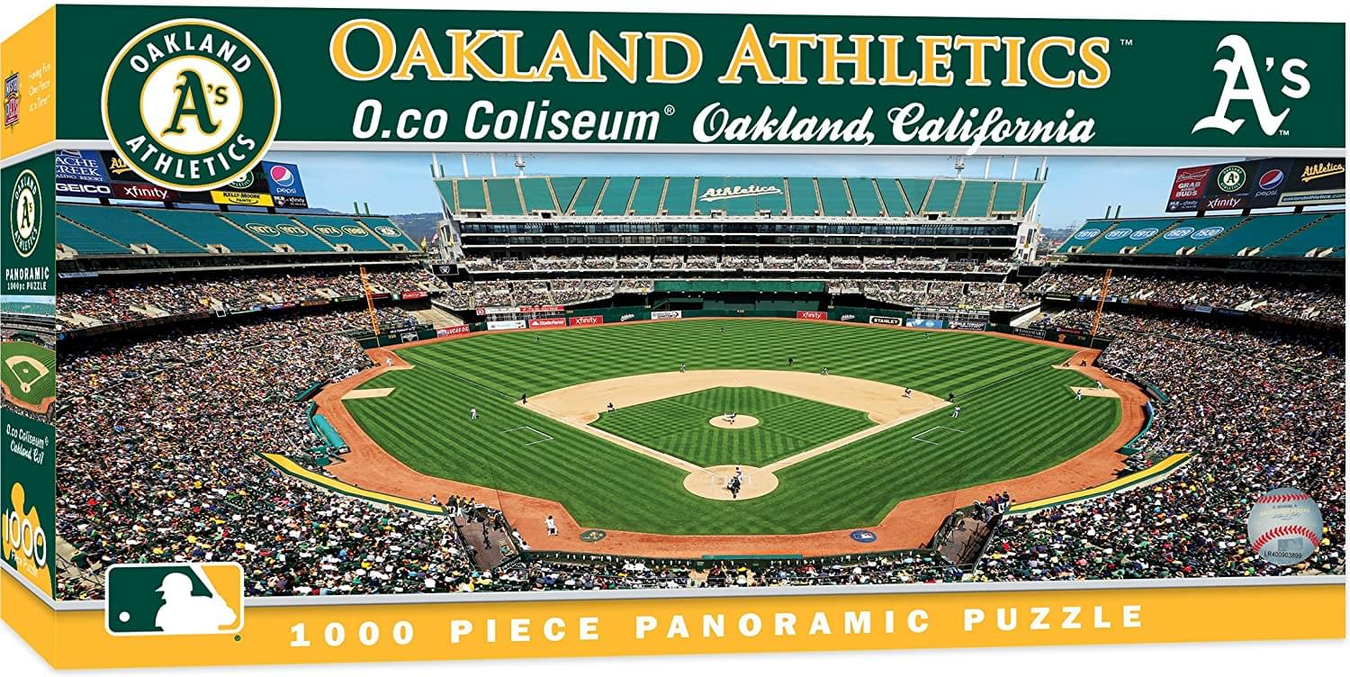 Oakland Athletics Stadium MLB 1000 Piece Panoramic Jigsaw Puzzle