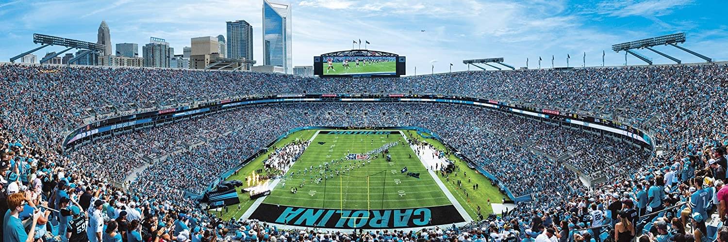 Carolina Panthers Stadium NFL 1000 Piece Panoramic Jigsaw Puzzle