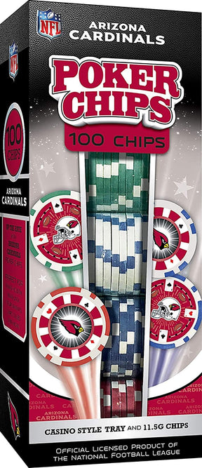 Arizona Cardinals  NFL 100-Piece Poker Chips