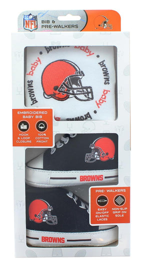 Cleveland Browns NFL 2-Piece Baby Gift Set | Bib & Pre-Walkers