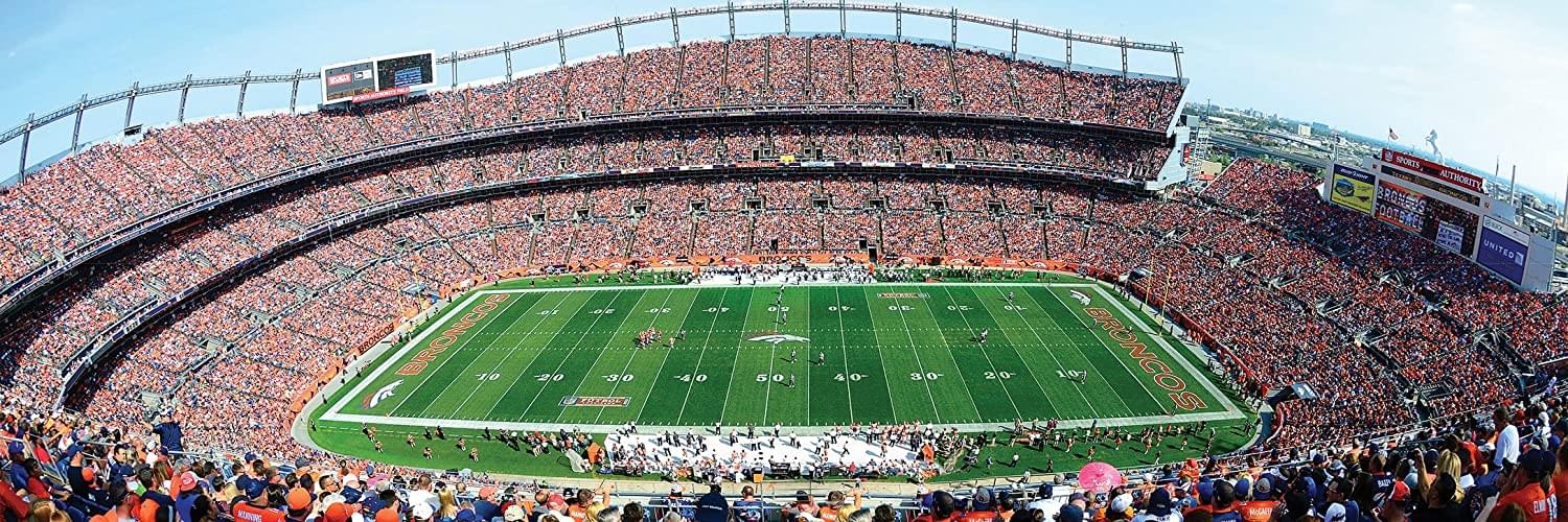 Denver Broncos Stadium NFL 1000 Piece Panoramic Jigsaw Puzzle