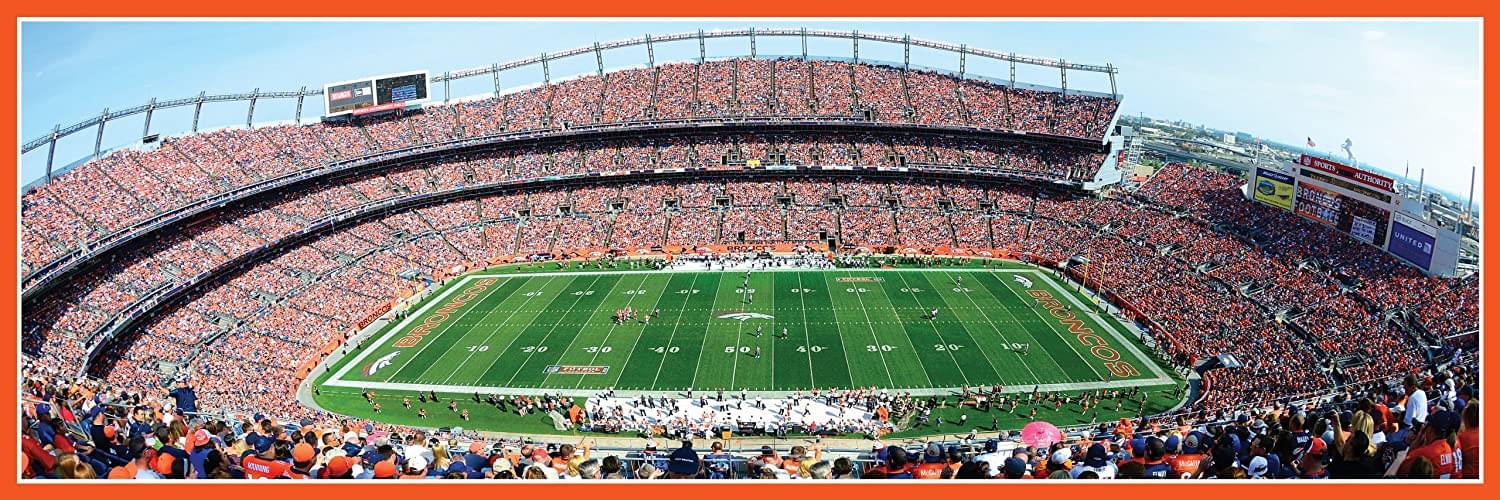 Denver Broncos Stadium NFL 1000 Piece Panoramic Jigsaw Puzzle