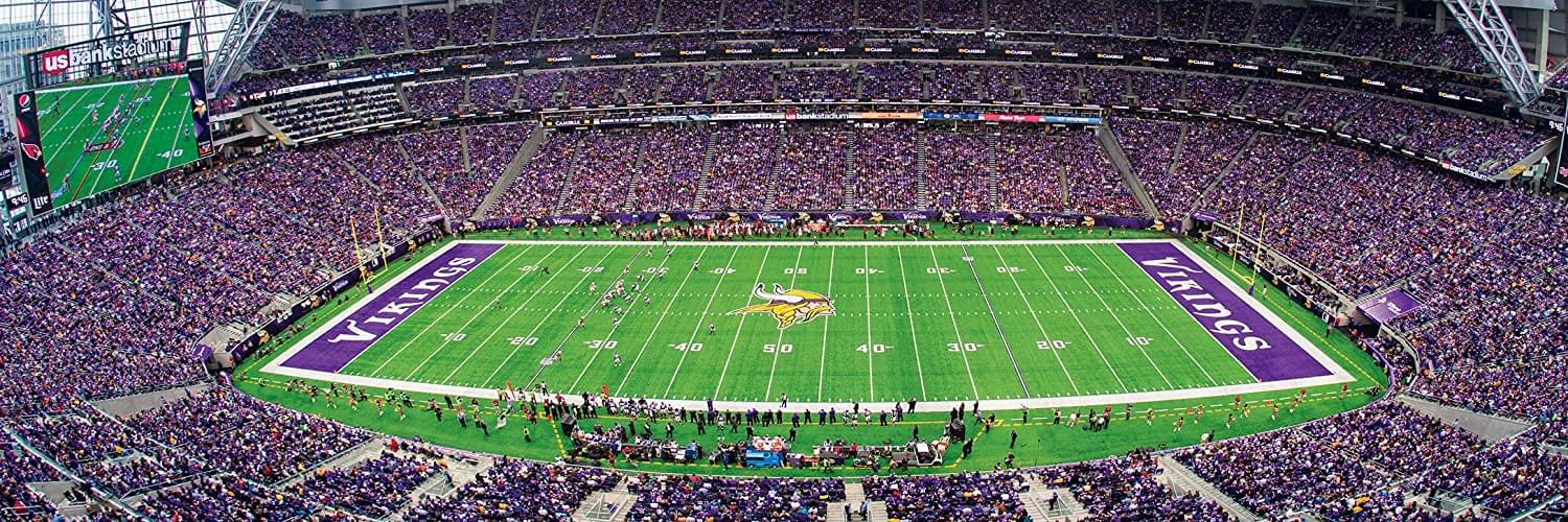 Minnesota Vikings Stadium NFL 1000 Piece Panoramic Jigsaw Puzzle