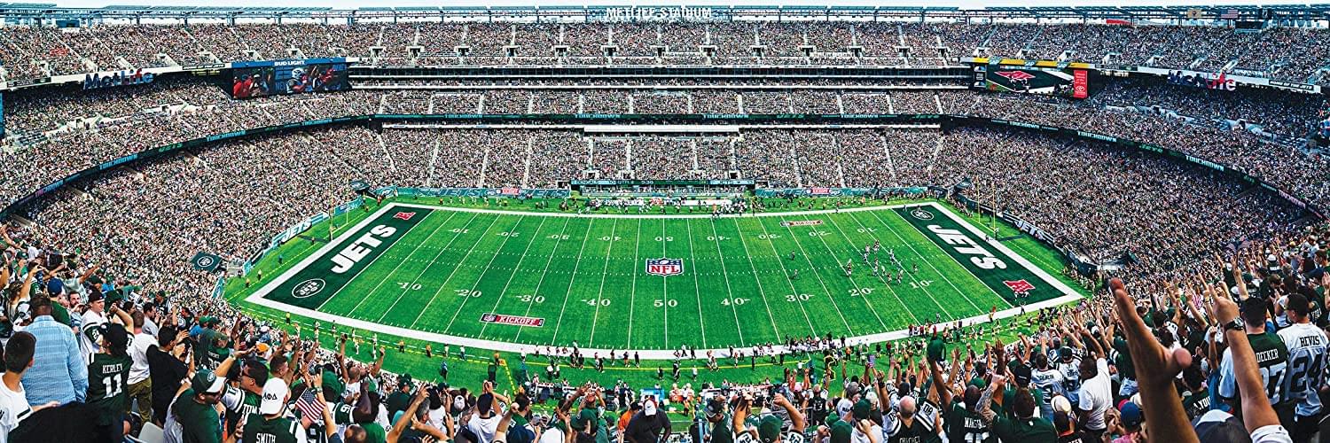 New York Jets Stadium NFL 1000 Piece Panoramic Jigsaw Puzzle