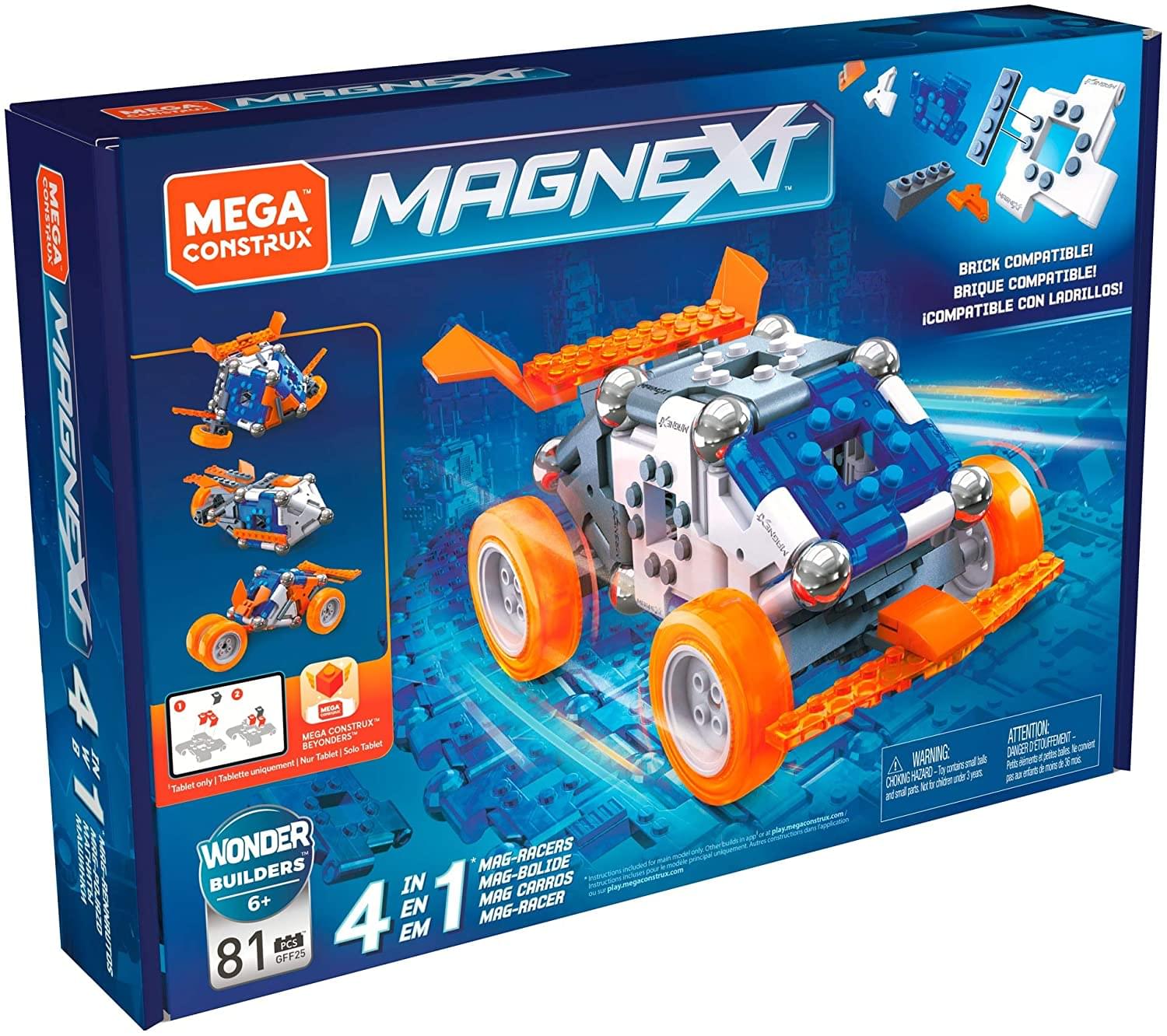 Mega Construx Magnext 4 in 1 Mag Racers Building Set