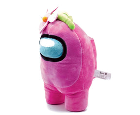 Among Us 12 Inch Plush | Pink Crewmate with Flower Hat