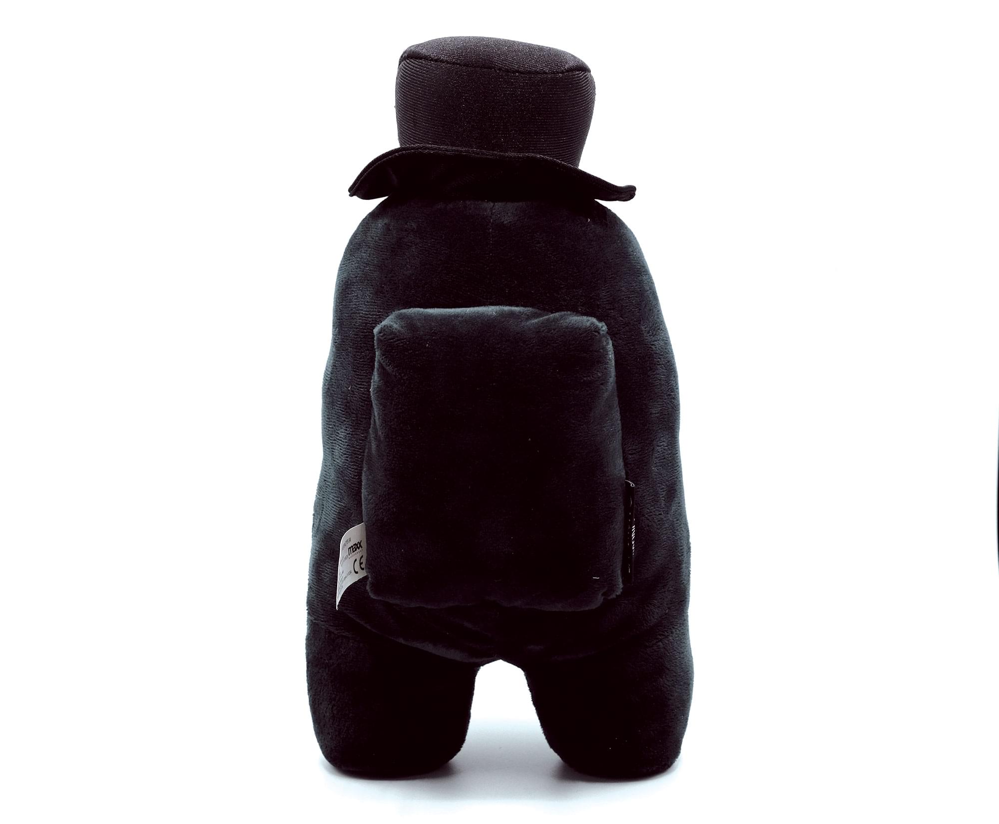 Among Us 12 Inch Plush | Black Crewmate with Top Hat and Mask