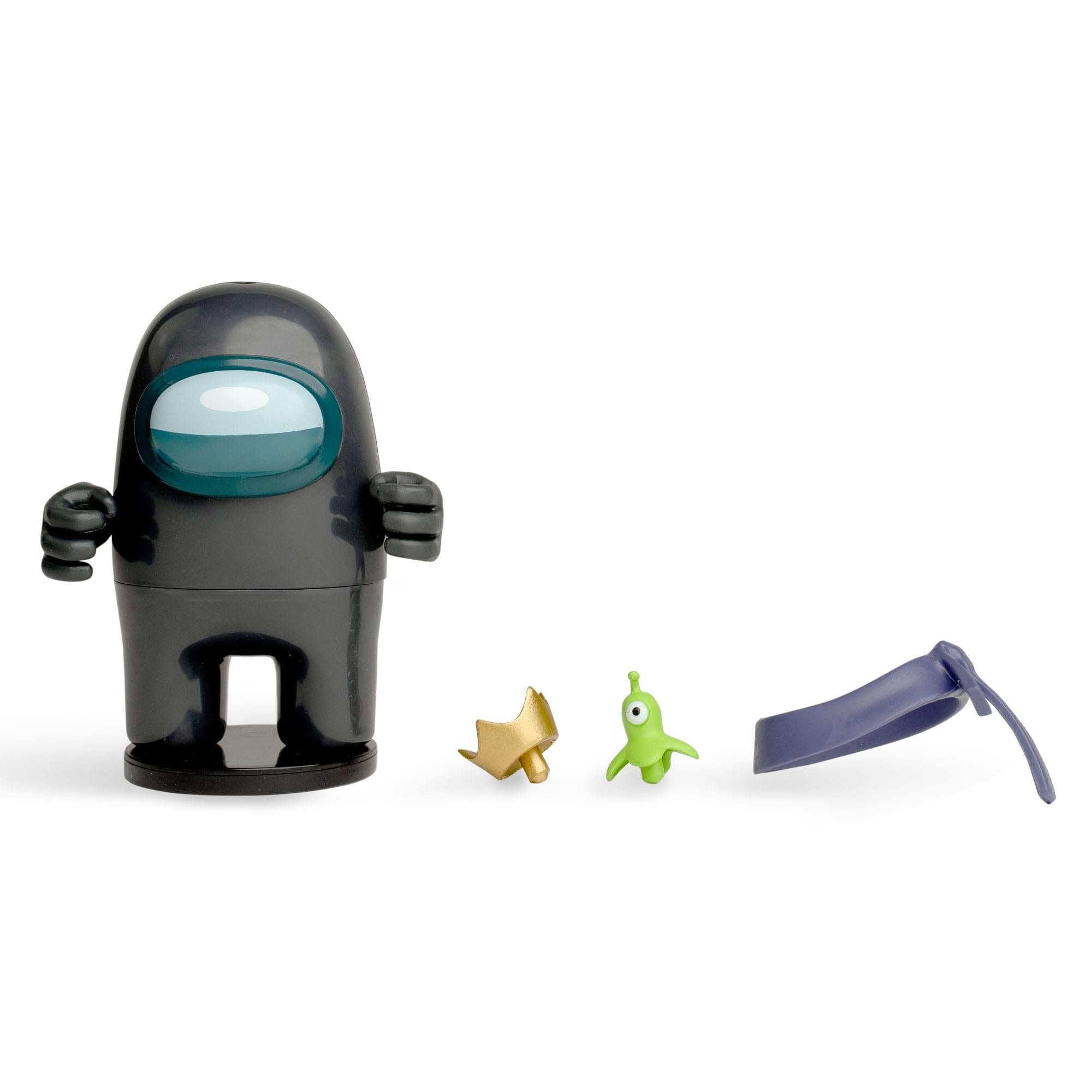 Among Us 4.5 Inch Figure with Stamper | Black Crewmate