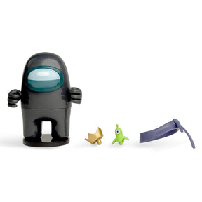 Among Us 4.5 Inch Figure with Stamper | Black Crewmate