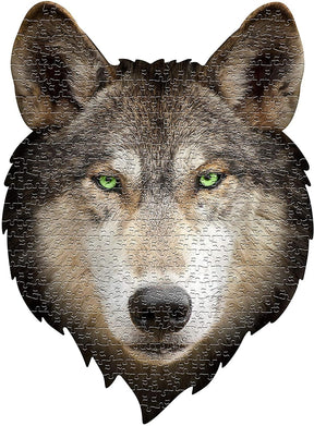 I AM Wolf 550 Piece Animal Head-Shaped Jigsaw Puzzle