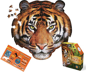 I AM Tiger 550 Piece Animal Head-Shaped Jigsaw Puzzle