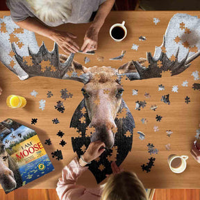 I AM Moose 700 Piece Animal Head-Shaped Jigsaw Puzzle