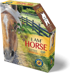 I AM Horse 550 Piece Animal Head-Shaped Jigsaw Puzzle