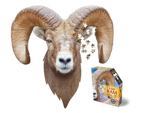 I AM Ram 550 Piece Animal Head-Shaped Jigsaw Puzzle