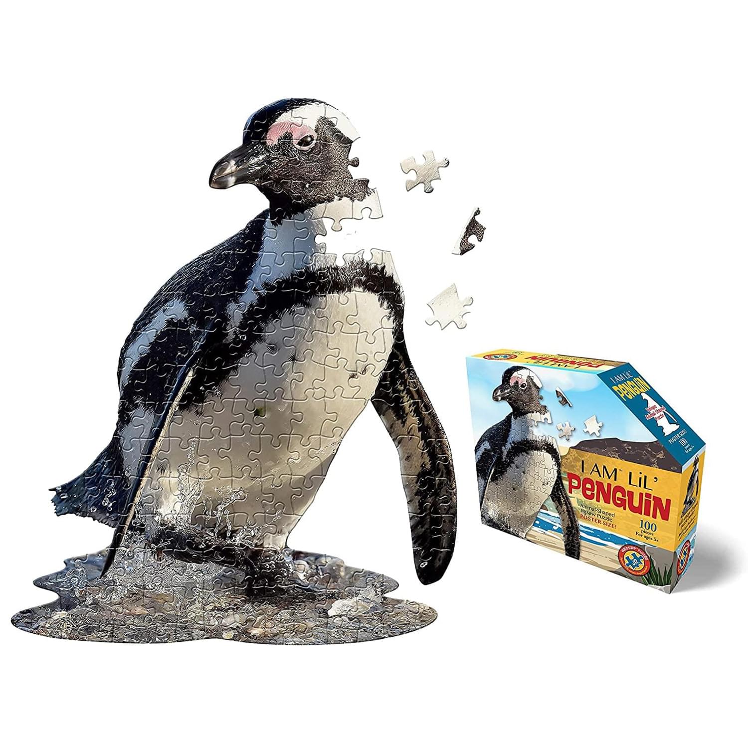 I AM Lil Penguin 100 Piece Animal-Shaped Jigsaw Puzzle