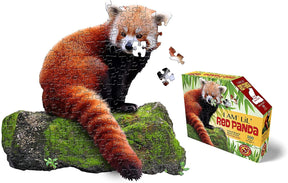I AM Lil Red Panda 100 Piece Animal-Shaped Jigsaw Puzzle