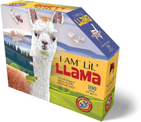 I AM Lil Llama 100 Piece Animal-Shaped Jigsaw Puzzle