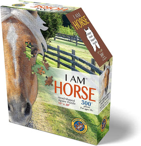 I AM Horse 300 Piece Animal Head-Shaped Jigsaw Puzzle