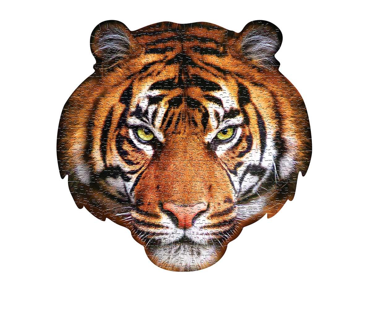 I AM Tiger 300 Piece Animal Head-Shaped Jigsaw Puzzle