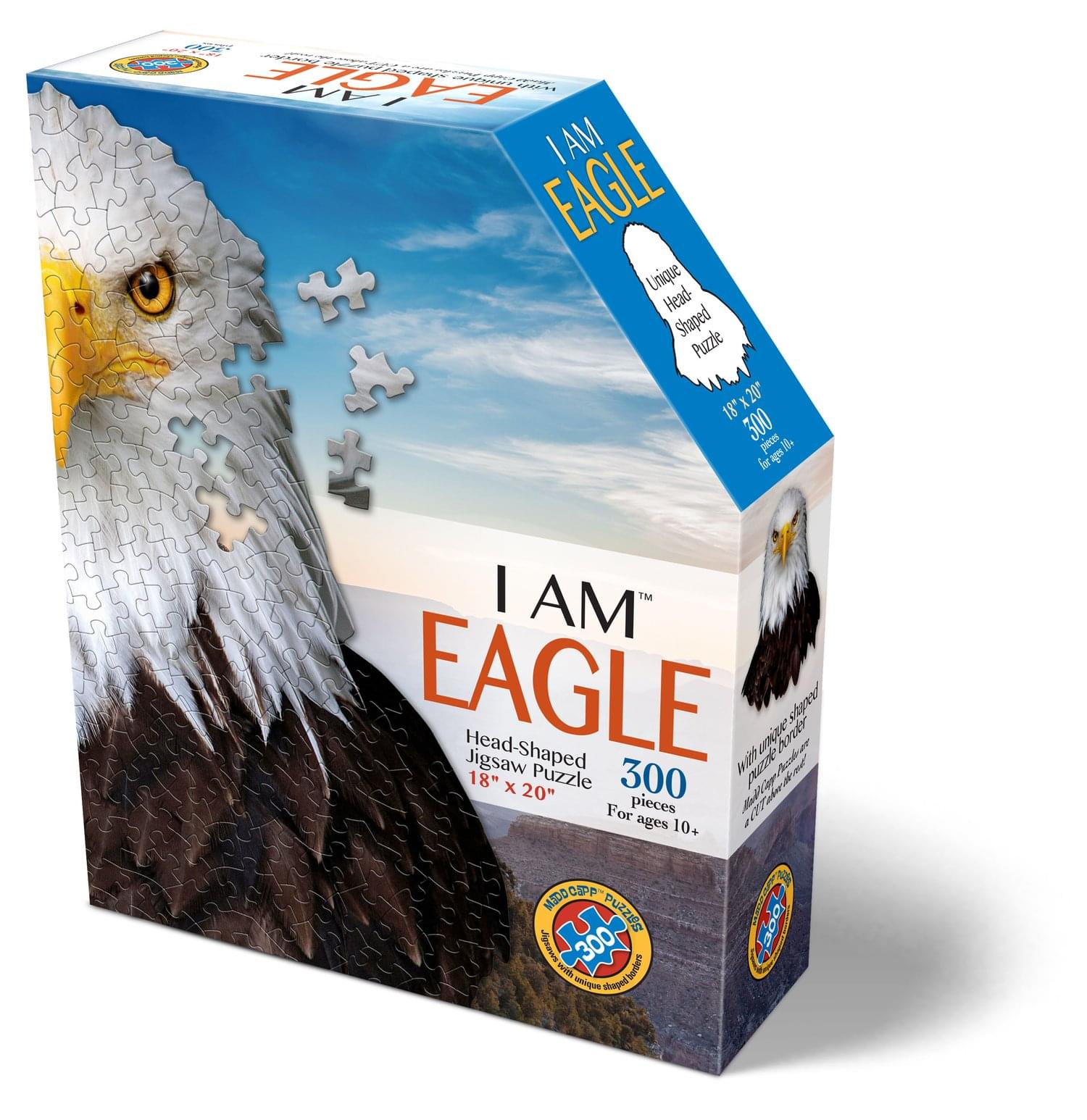 I AM Eagle 300 Piece Animal Head-Shaped Jigsaw Puzzle