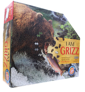 I AM Grizz 1000 Piece Animal-Shaped Jigsaw Puzzle