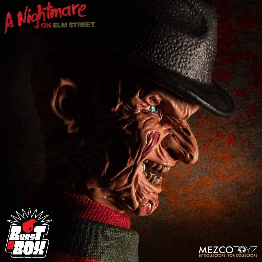 A Nightmare on Elm Street Freddy Krueger Mezco Burst-A-Box