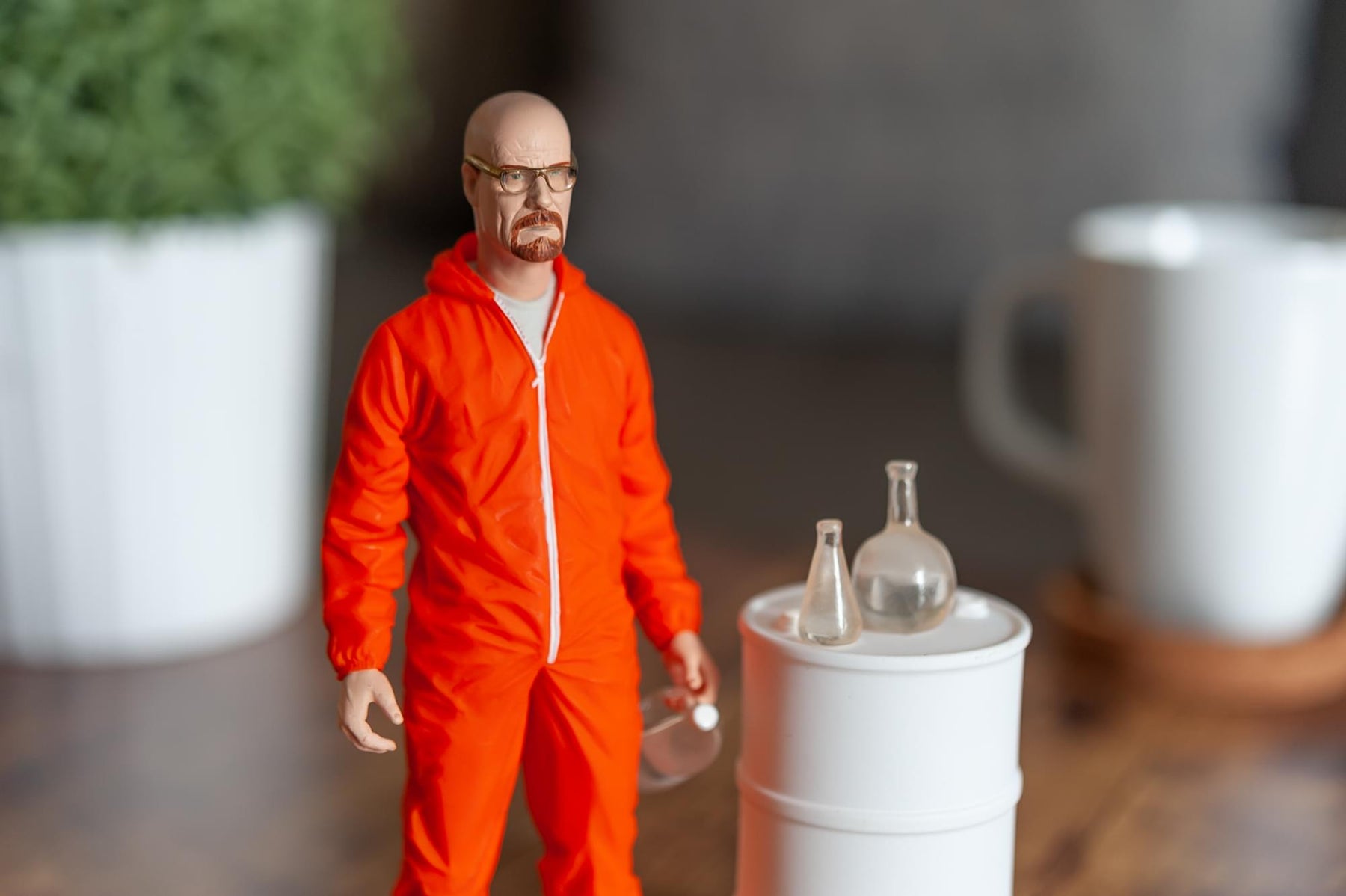 Breaking Bad Walter White In Orange Hazmat Suit Figure | Measures 6 Inches Tall