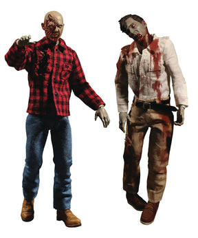 Dawn of the Dead One:12 Collective Action Figure Set - Fly Boy & Plaid Zombie