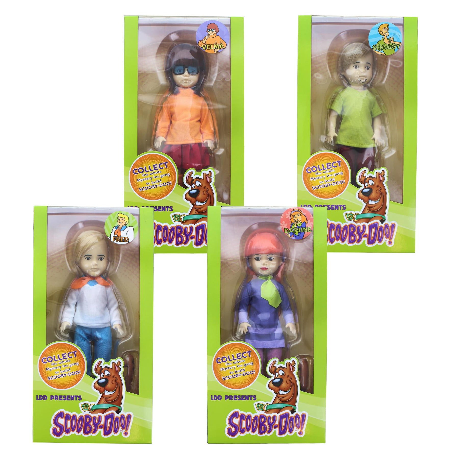 Scooby-Doo 10 Inch Living Dead Doll Set | Velma | Fred | Daphne | Shaggy