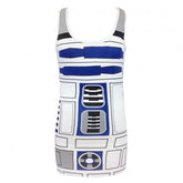 Star Wars I Am R2-D2 White Costume Adult Tank