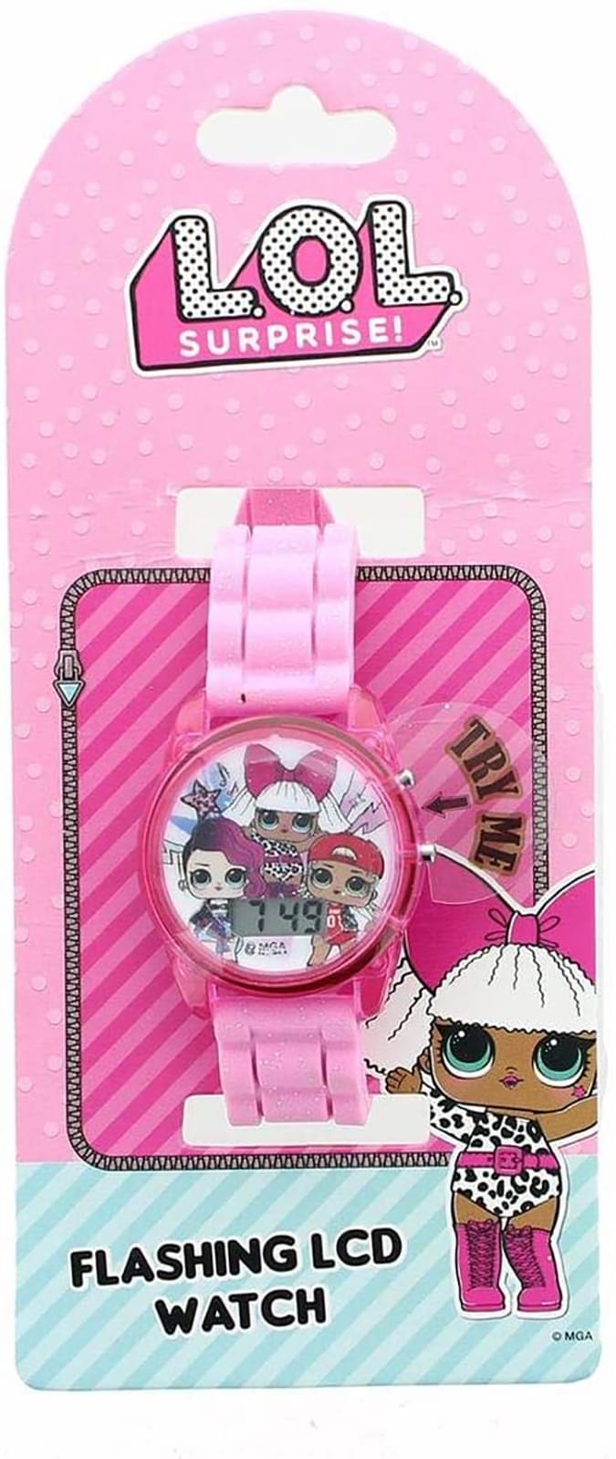 LOL Surprise Flashing LCD Watch  - Pink Sports Band