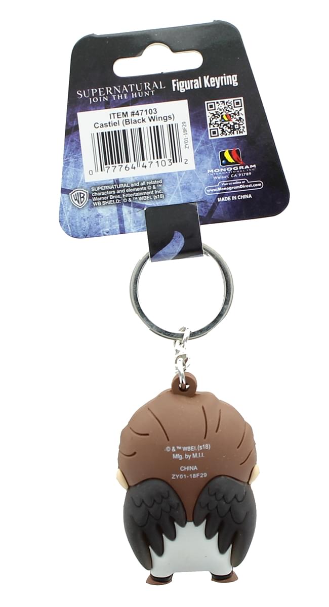 Supernatural Castiel Exclusive 3D Foam Figure Keychain - Black Wing Version