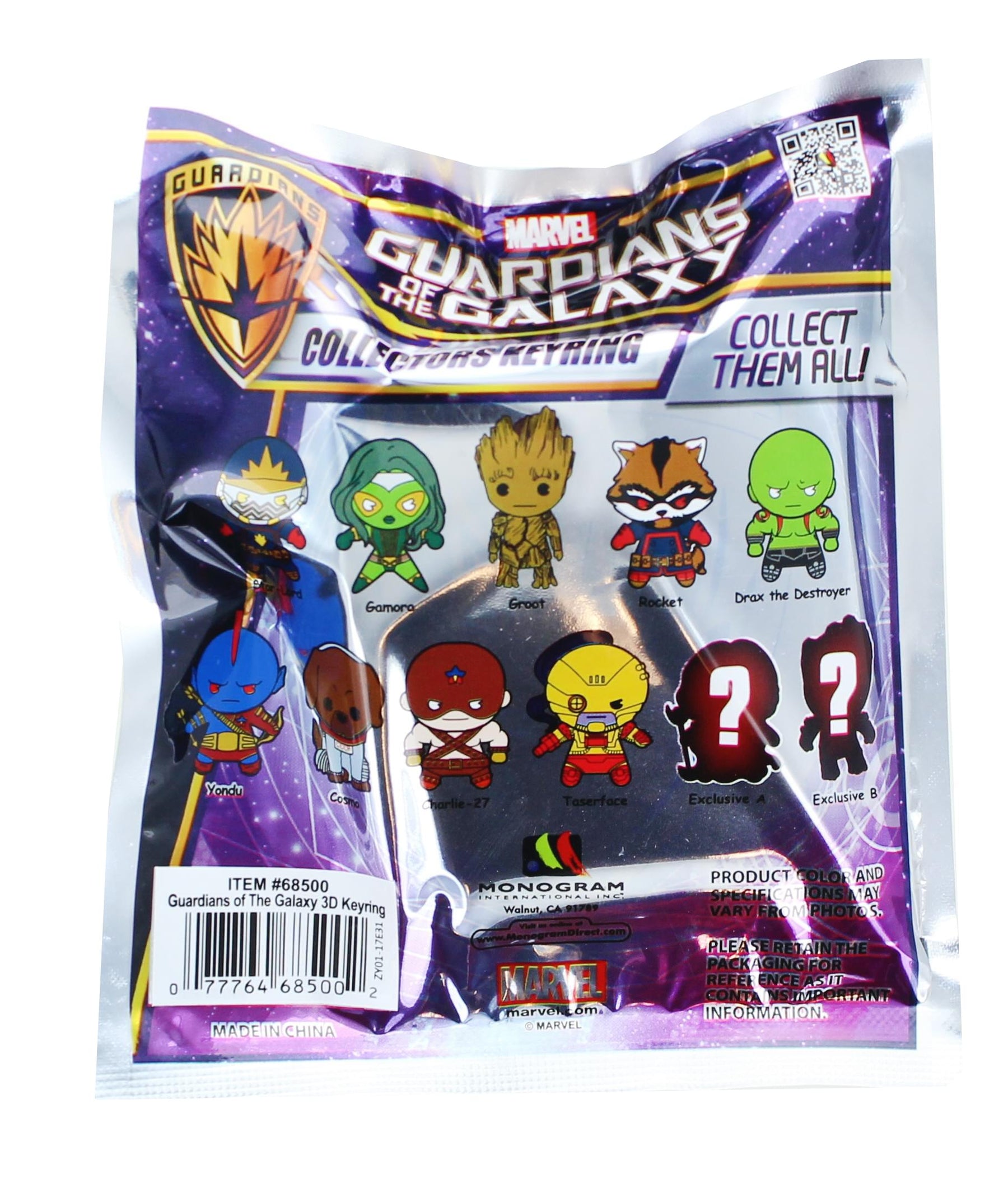 Marvel Guardians of the Galaxy Blind Bagged 3D Foam Figural Bag Clip | 1 Random