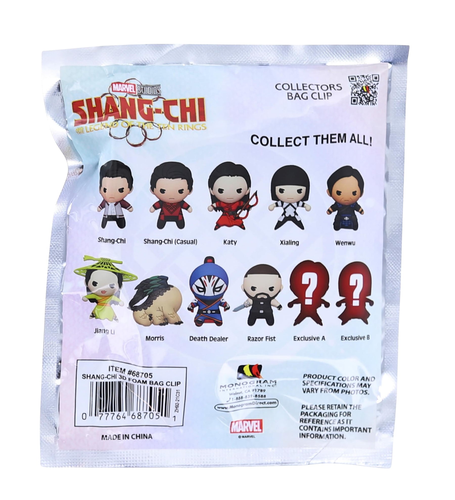 Marvel Shang-Chi 3D Foam Bag Clip | One Random