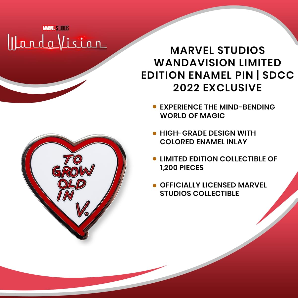 Marvel Studios WandaVision Limited Edition Enamel Pin | SDCC 2022 Exclusive