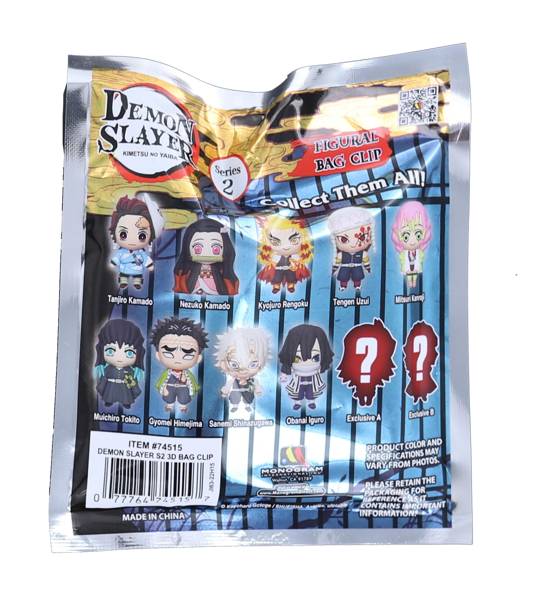Demon Slayer Series 2 3D Foam Bag Clip | One Random