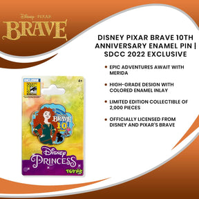 Disney Pixar Brave 10th Anniversary Enamel Pin | SDCC 2022 Exclusive