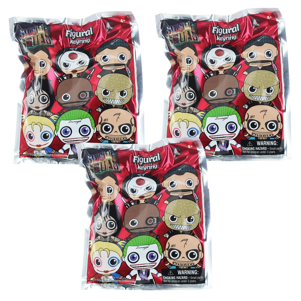 Suicide Squad Blind Bag Key Chain, Lot of 3