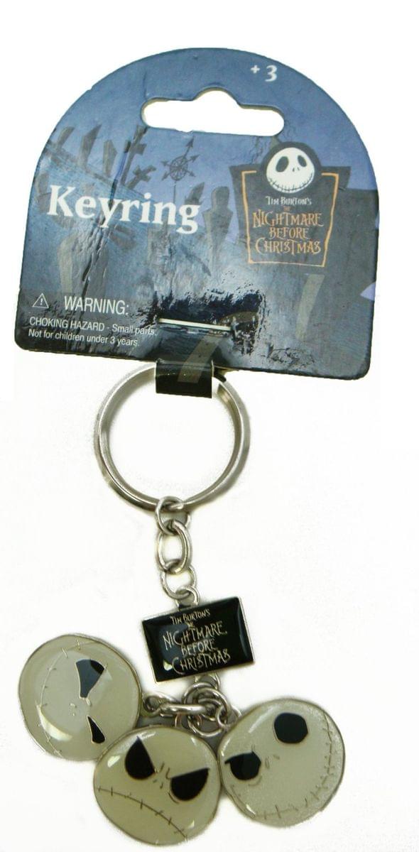 Disney Nightmare Before Christmas 3 Expressions Jack Key Ring