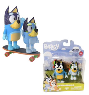 Bluey Skateboard Action Figure 2 Pack | Bluey & Bandit