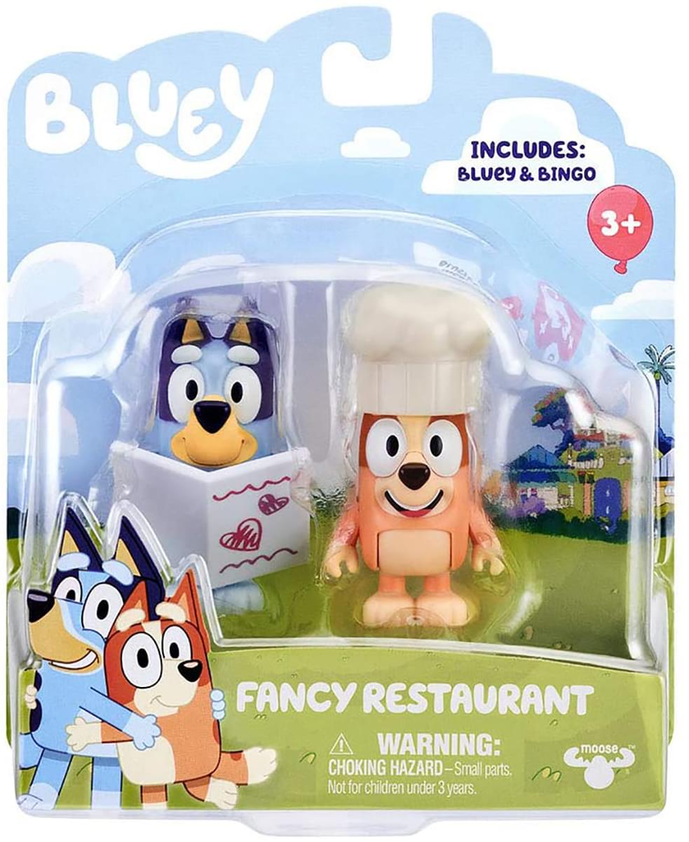 Bluey Fancy Restaurant Action Figure 2 Pack | Bluey & Bingo